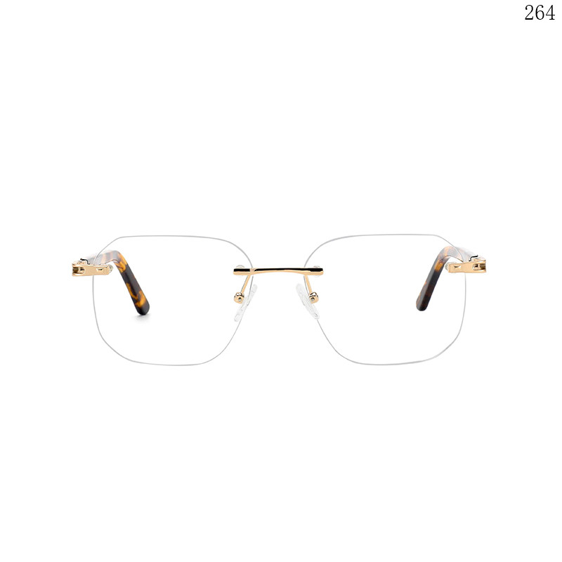 Dachuan Optical 256010 China Supplier Modren Design Rimless Optical Frame with Colorful Legs (2)