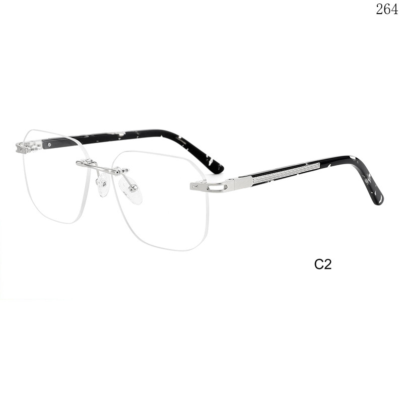 Dachuan Optical 256010 China Supplier Modren Design Rimless Optical Frame with Colorful Legs (7)