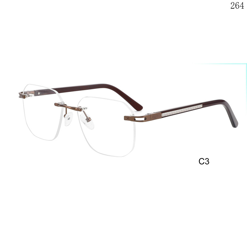 Dachuan Optical 256010 China Supplier Modren Design Rimless Optical Frame with Colorful Legs (8)