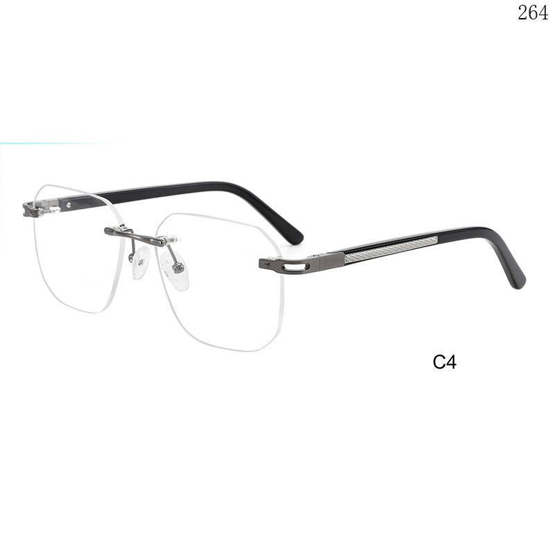 Dachuan Optical 256010 China Supplier Modren Design Rimless Optical Frame with Colorful Legs (9)