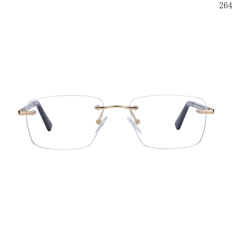 Dachuan Optical 256013 China Supplier Best Selling Rimless Spectacle Frames with Colorful Legs (2)