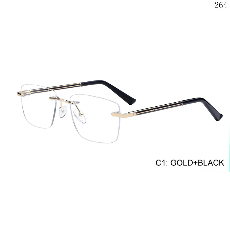 Dachuan Optical 256013 China Supplier Best Selling Rimless Spectacle Frames with Colorful Legs (6)