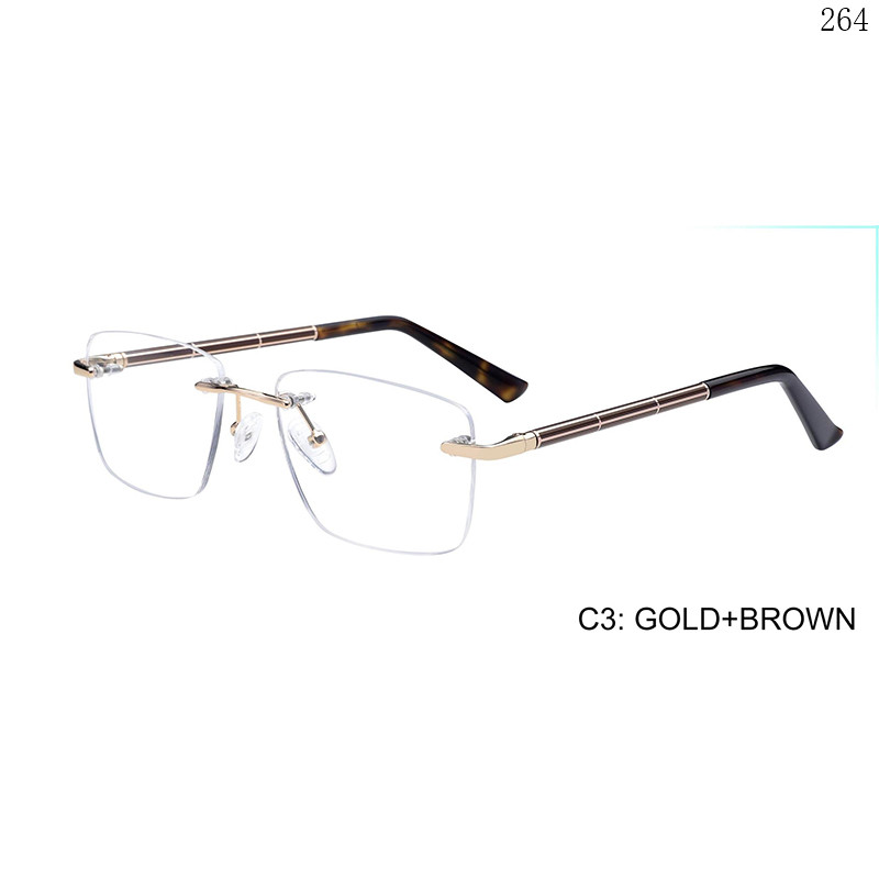 Dachuan Optical 256013 China Supplier Best Selling Rimless Spectacle Frames with Colorful Legs (8)