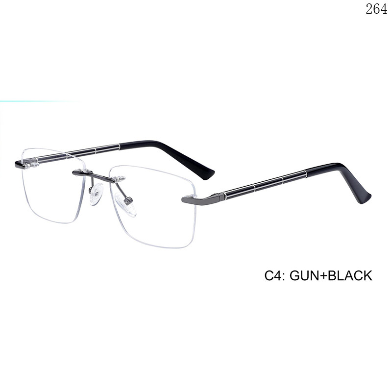 Dachuan Optical 256013 China Supplier Best Selling Rimless Spectacle Frames with Colorful Legs (9)