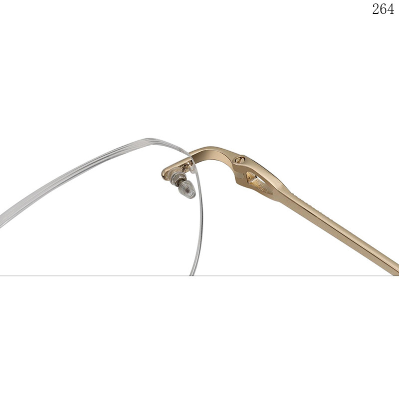 Dachuan Optical 256017 China Supplier Simple Design Rimless Spectacle Frames with Trendy Shapes (5)