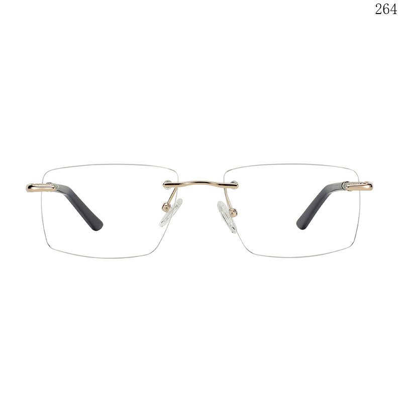 Dachuan Optical 256019 China Supplier New Futuristic Rimless Spectacle Frames with Logo Branding (2)