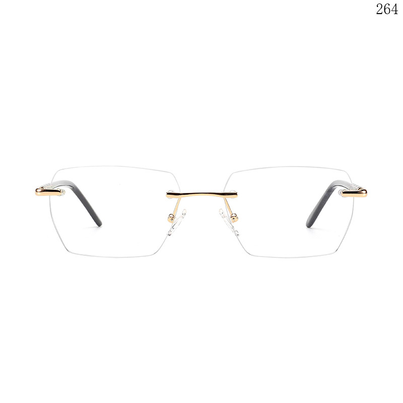 Dachuan Optical 256020 China Supplier Good Quality Rimless Spectacle Frames with Custom Logo (2)