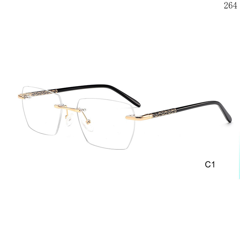 Dachuan Optical 256020 China Supplier Good Quality Rimless Spectacle Frames with Custom Logo (6)