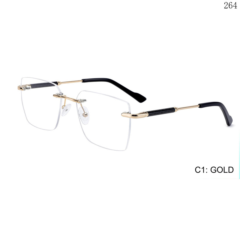 Dachuan Optical 256021 China Supplier New Coming Rimless Spectacle Frames with Designed (6)