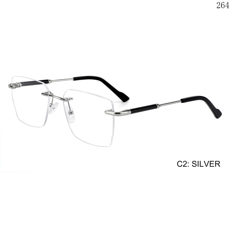 Dachuan Optical 256021 China Supplier New Coming Rimless Spectacle Frames with Designed (7)