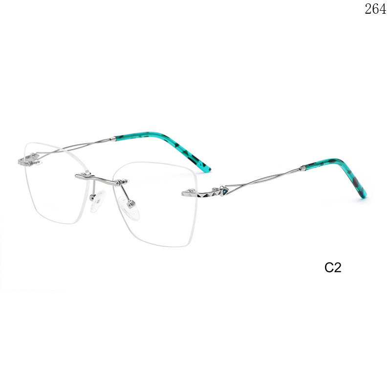 Dachuan Optical 256028 China Supplier New Popular Rimless Optical Eyewear with Candy Color  (7)