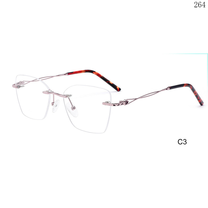 Dachuan Optical 256028 China Supplier New Popular Rimless Optical Eyewear with Candy Color  (8)