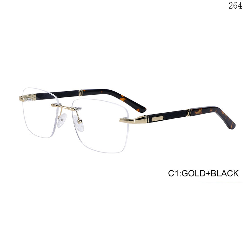 Dachuan Optical 25603 China Supplier High End Rimless Optical Frame with Logo Printing (6)