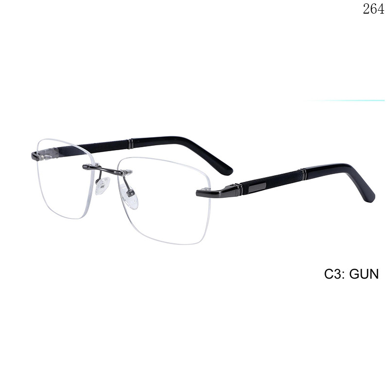 Dachuan Optical 25603 China Supplier High End Rimless Optical Frame with Logo Printing (7)