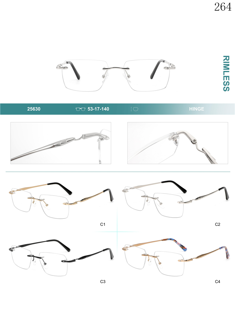 Dachuan Optical 256030 China Supplier High End Rimless Optical Eyewear with Small Orders  (1)