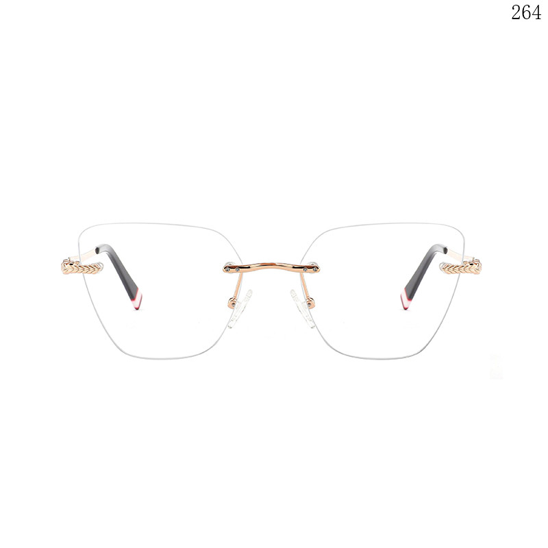 Dachuan Optical 256033 China Supplier Best Selling Rimless Optical Eyewear with Small Frame (2)