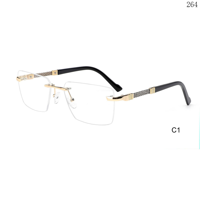 Dachuan Optical 256039 China Supplier Wholesale New Rimless Eyeglasses Frames with Special Legs (6)