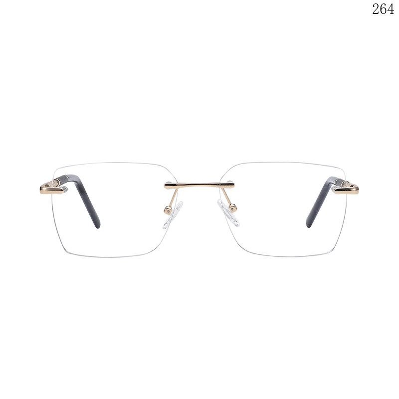 Dachuan Optical 25607 China Supplier Fashion Design Rimless Optical Frame with Special Legs (2)