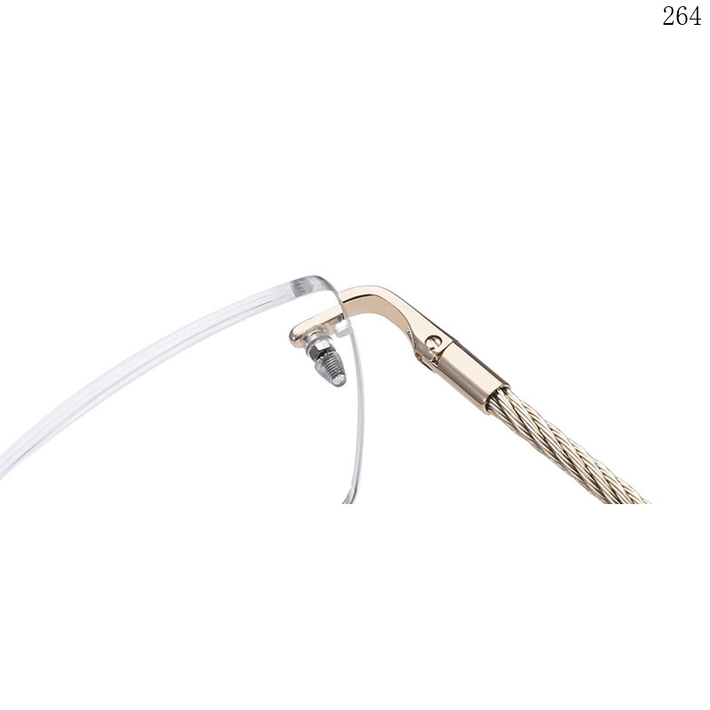 Dachuan Optical 25607 China Supplier Fashion Design Rimless Optical Frame with Special Legs (5)