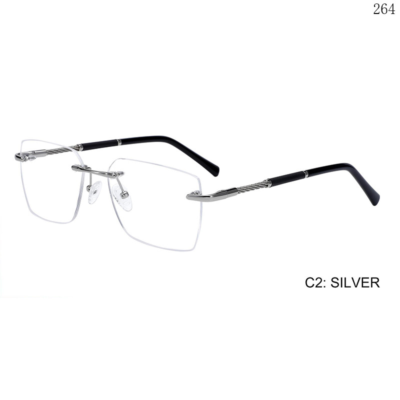 Dachuan Optical 25607 China Supplier Fashion Design Rimless Optical Frame with Special Legs (6)