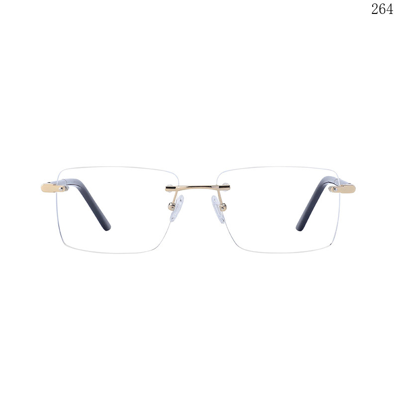 Dachuan Optical 25609 China Supplier Classic Design Rimless Optical Frame with Metal Hinge (2)