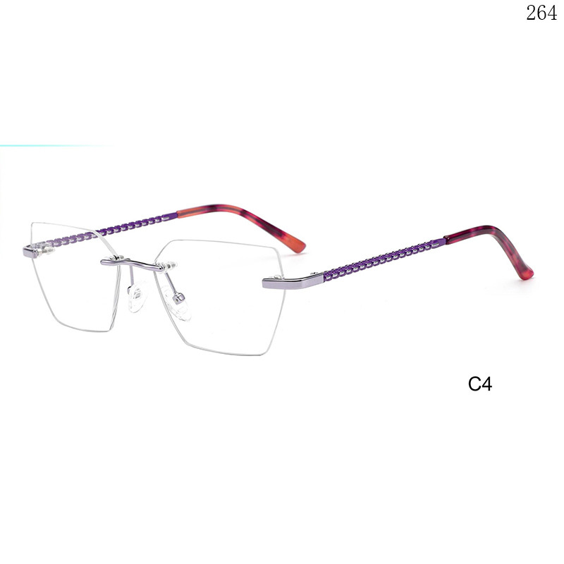 Dachuan Optical 25647 China Supplier Hot Sale Rimless Spectacle Frames with Multiple Colors (9)