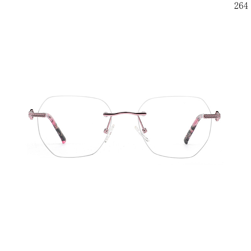 Dachuan Optical 25648 China Supplier Classic DeisgnRimless Spectacle Frames with Colorful Frame (2)