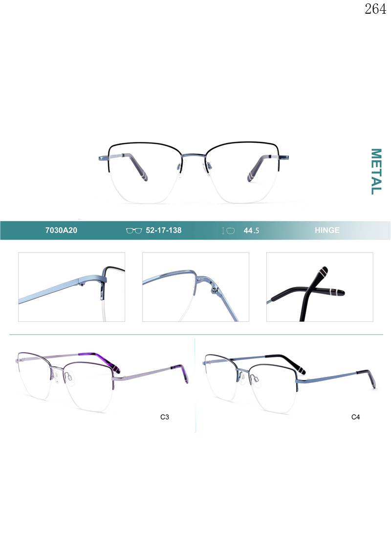 Dachuan Optical 7030A20 China Supplier New Design Metal Optical Frame with Multiple Colors (1)