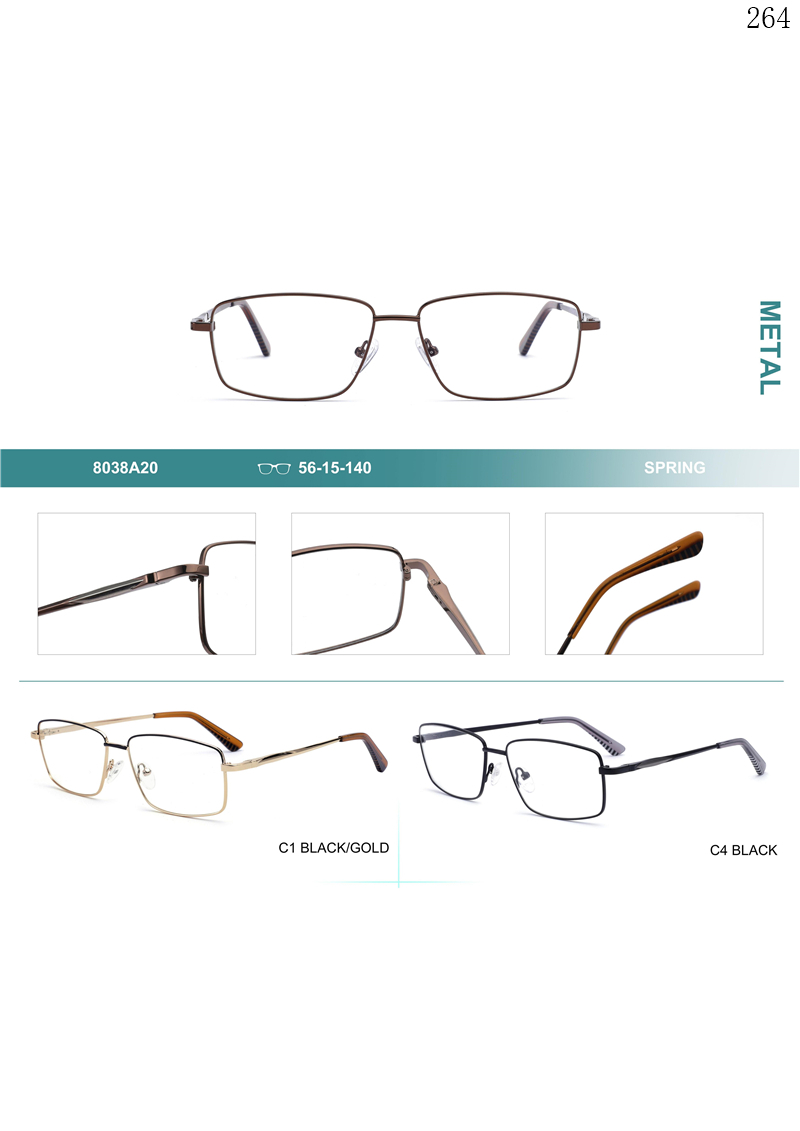 Dachuan Optical 8038A20 China Supplier Old Fashion Metal Optical Frame with Colorful Design (1)