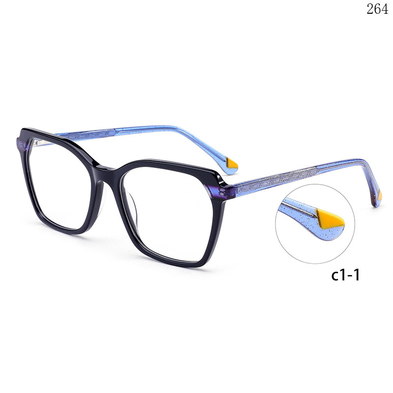 Dachuan Optical BL2801 China Supplier New Trendy Splicing Acetate Optical Glasses with Spring Hinge (6)