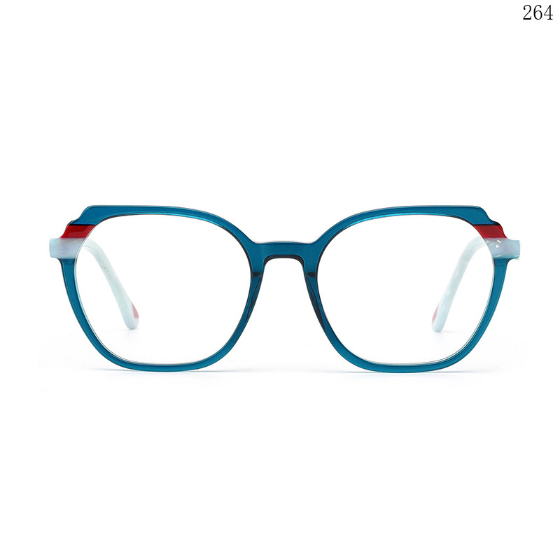 Dachuan Optical BL2802 China Supplier Colorful Fashion Splicing Acetate Optical Glasses with Spring Hinge (1)