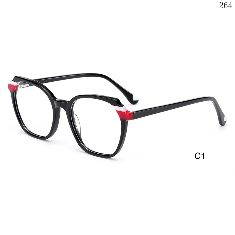 Dachuan Optical BL2802 China Supplier Colorful Fashion Splicing Acetate Optical Glasses with Spring Hinge (6)