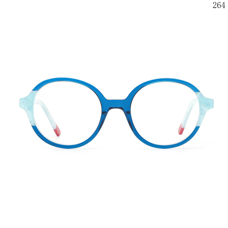 Dachuan Optical BL2803 China Supplier Retro Style Splicing Acetate Optical Glasses with Round Shape (1)