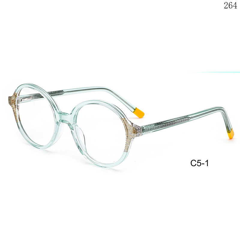 Dachuan Optical BL2803 China Supplier Retro Style Splicing Acetate Optical Glasses with Round Shape (10)