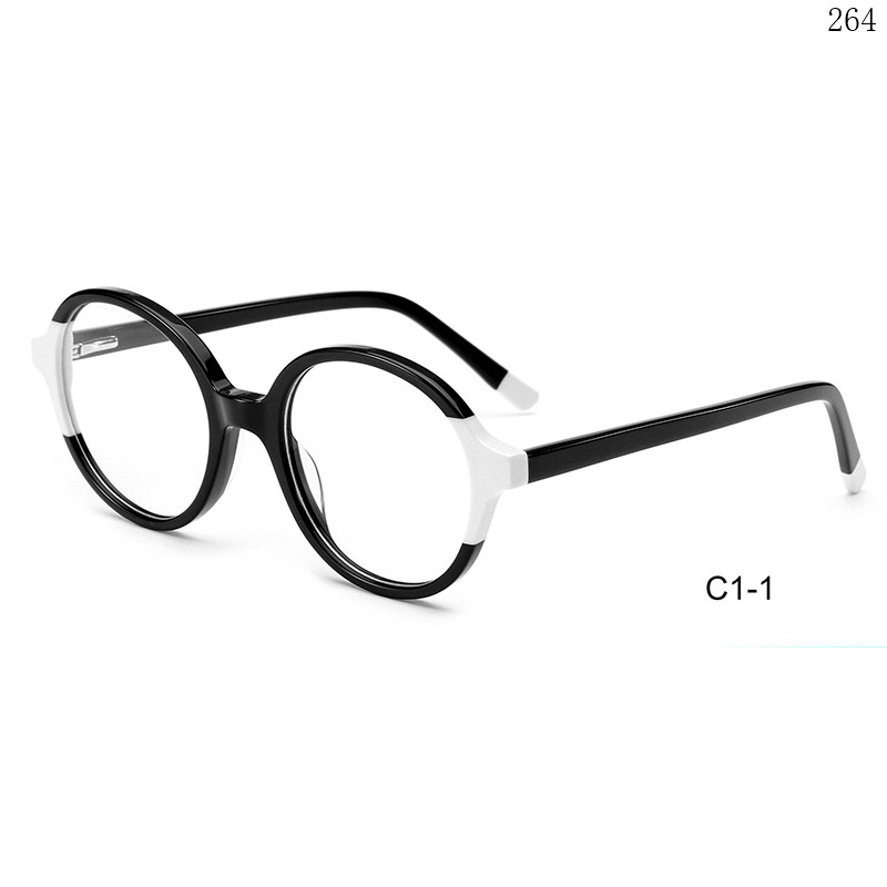 Dachuan Optical BL2803 China Supplier Retro Style Splicing Acetate Optical Glasses with Round Shape (6)