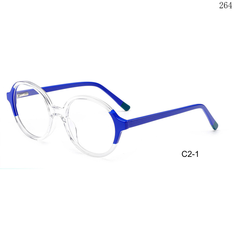 Dachuan Optical BL2803 China Supplier Retro Style Splicing Acetate Optical Glasses with Round Shape (7)