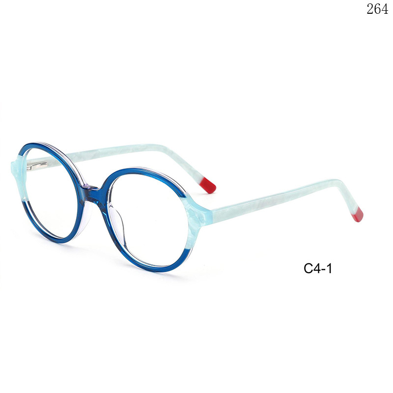 Dachuan Optical BL2803 China Supplier Retro Style Splicing Acetate Optical Glasses with Round Shape (9)