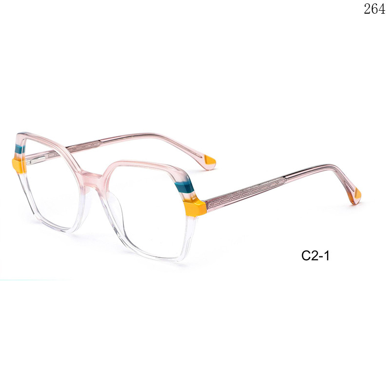 Dachuan Optical BL2814 China Supplier Good Quality Acetate Optical Glasses with Multicolor Splicing Frame (7)