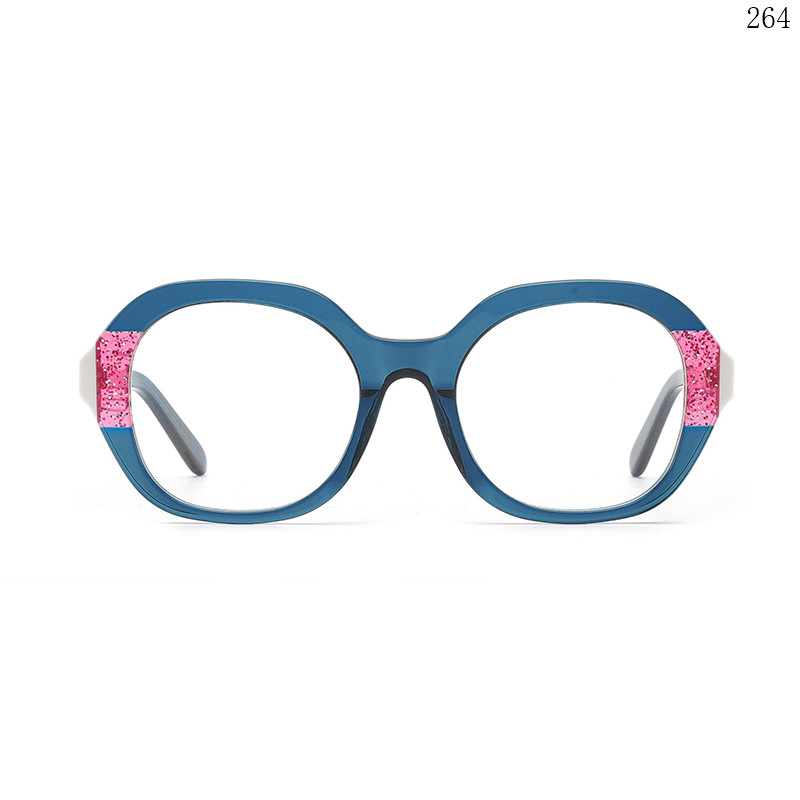 Dachuan Optical BL2815 China Supplier Hot Retro Acetate Optical Glasses with Multicolor Splicing Frame (1)