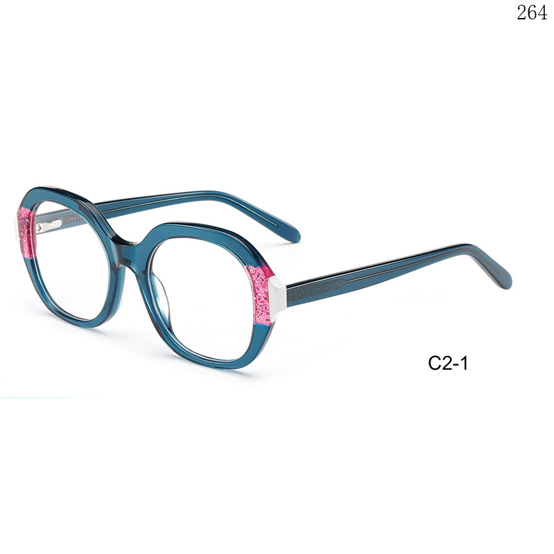 Dachuan Optical BL2815 China Supplier Hot Retro Acetate Optical Glasses with Multicolor Splicing Frame (7)