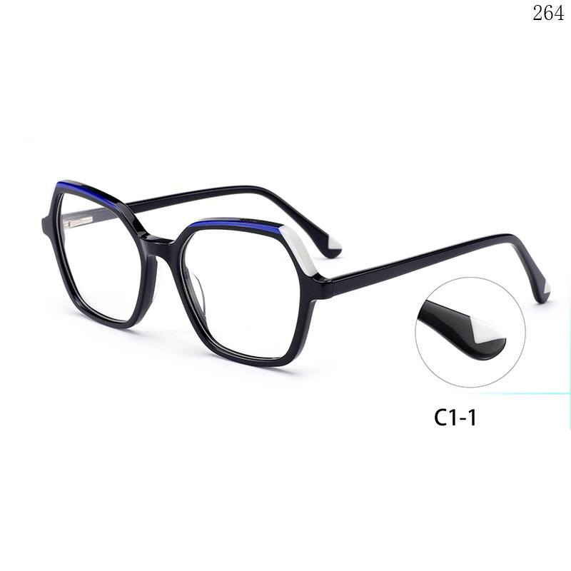 Dachuan Optical BL2820 China Supplier Colorful Splicing Acetate Eyeglass Frames with Spring Hinges (6)