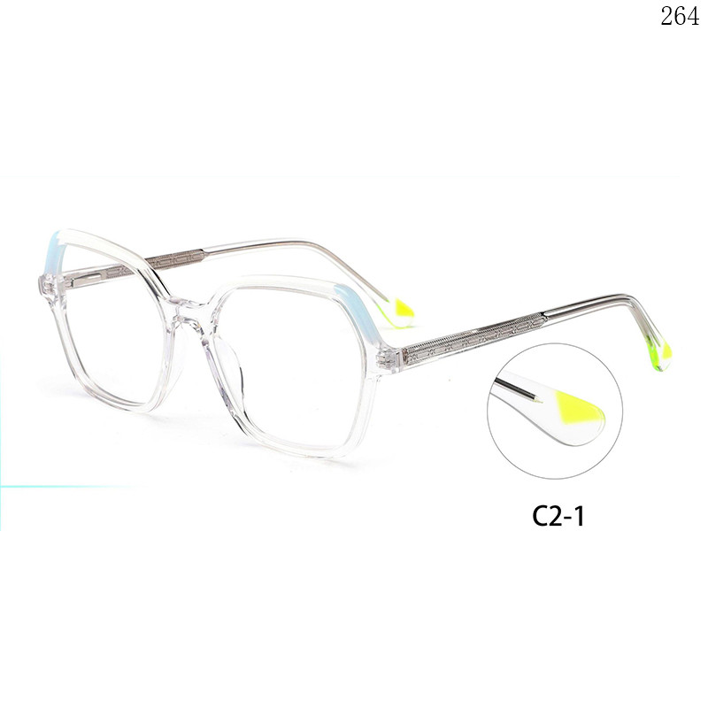 Dachuan Optical BL2820 China Supplier Colorful Splicing Acetate Eyeglass Frames with Spring Hinges (7)