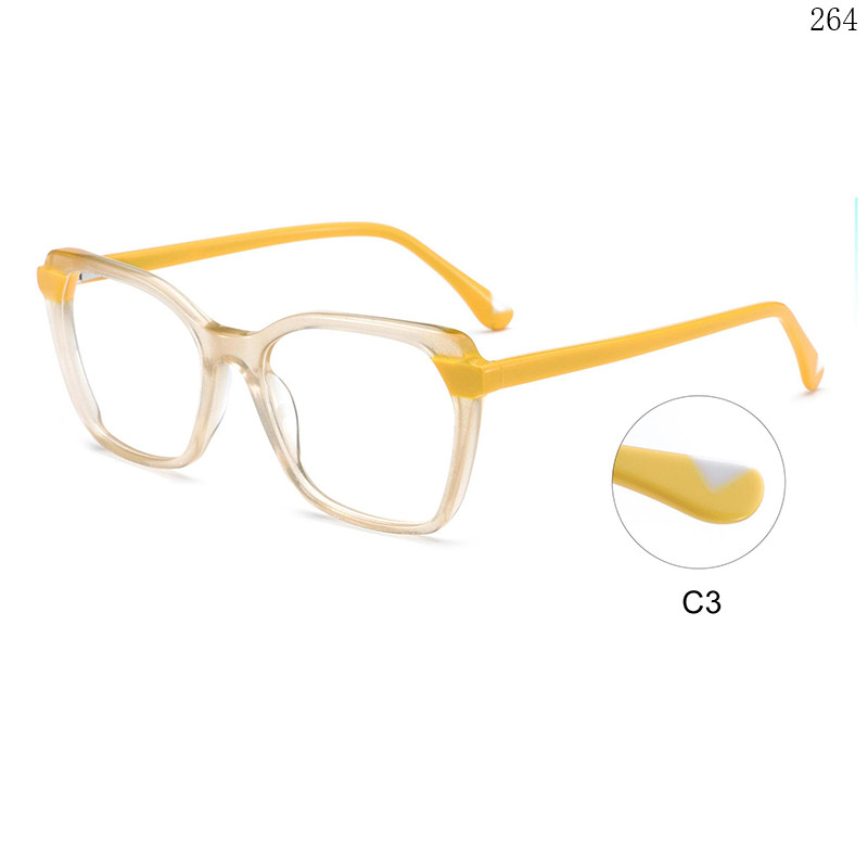 Dachuan Optical BL2825 China Supplier Hot Trends Multicolor Splicing Acetate Optical Eyewear with Spring Hinges (8)