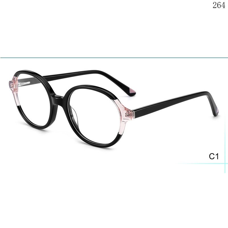 Dachuan Optical BL2826 China Supplier Retro Design Splicing Acetate Optical Eyewear with Oval Shape (6)