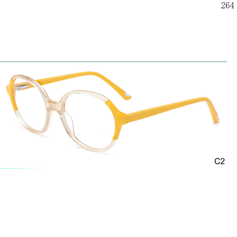 Dachuan Optical BL2826 China Supplier Retro Design Splicing Acetate Optical Eyewear with Oval Shape (7)