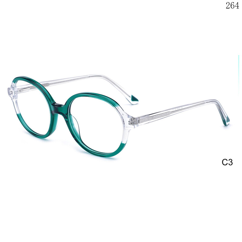 Dachuan Optical BL2826 China Supplier Retro Design Splicing Acetate Optical Eyewear with Oval Shape (8)