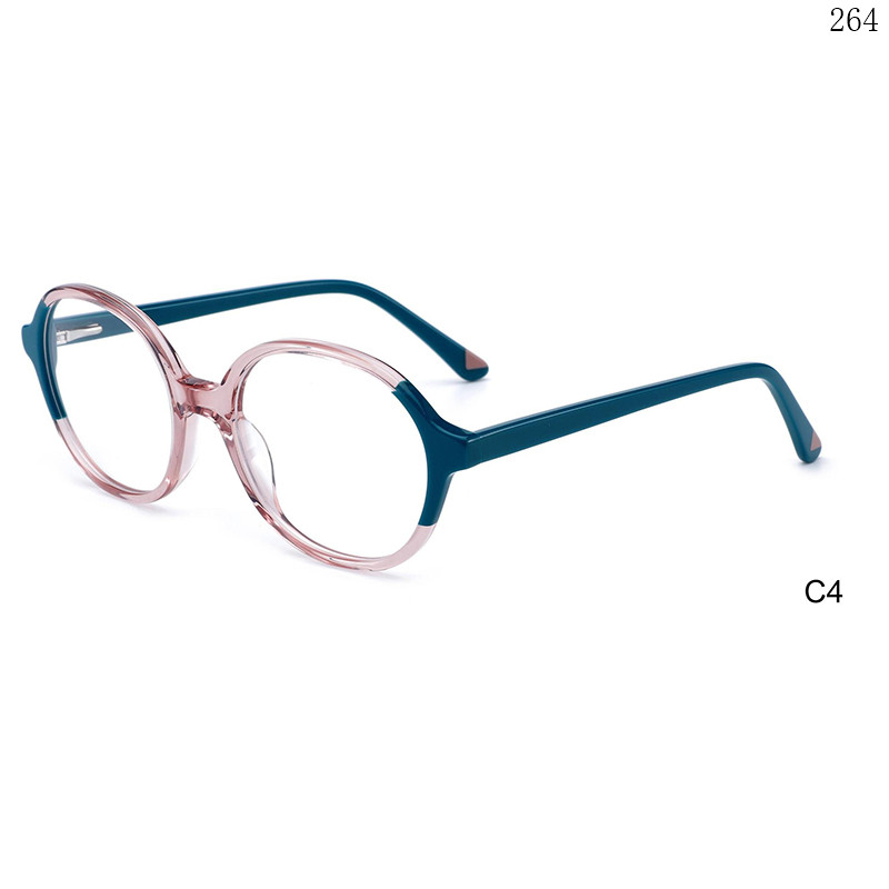 Dachuan Optical BL2826 China Supplier Retro Design Splicing Acetate Optical Eyewear with Oval Shape (9)