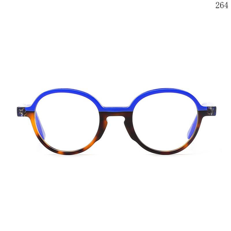 Dachuan Optical BL2843 China Supplier Vintage Style Splicing Acetate Optical Eyewear with Spring Hinges (1)