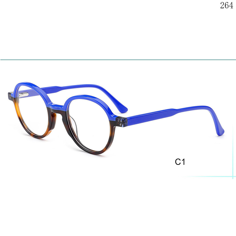 Dachuan Optical BL2843 China Supplier Vintage Style Splicing Acetate Optical Eyewear with Spring Hinges (6)