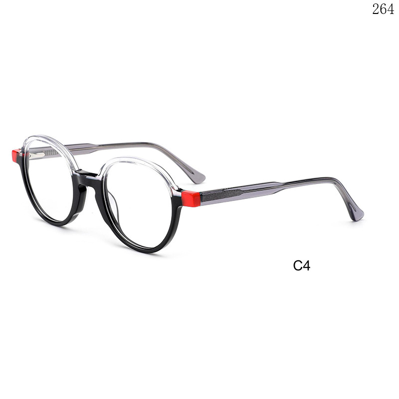 Dachuan Optical BL2843 China Supplier Vintage Style Splicing Acetate Optical Eyewear with Spring Hinges (8)